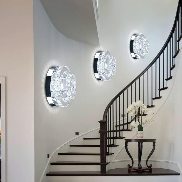 Elegant Two Layer Modern Crystal LED Light stairways