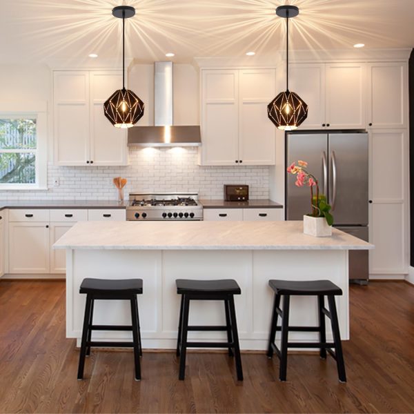 Geometric Diamond Shade Industrial Pendant Light 2
