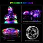 LED Fidget Spinners purple details