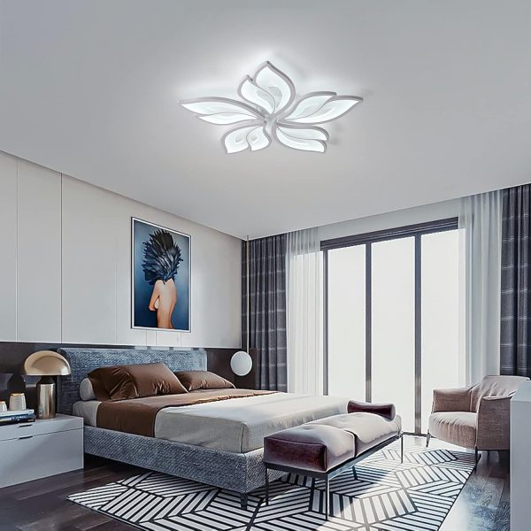 Remote Control Modern Dimmable LED Light Fixture bedroom
