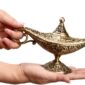 Vintage Genie Lamp Bronze Decorative Design 1