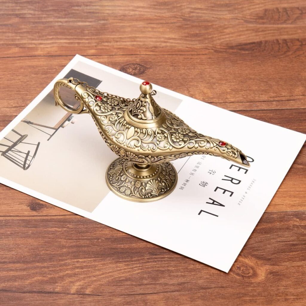 Vintage Genie Lamp Bronze Decorative Design 2