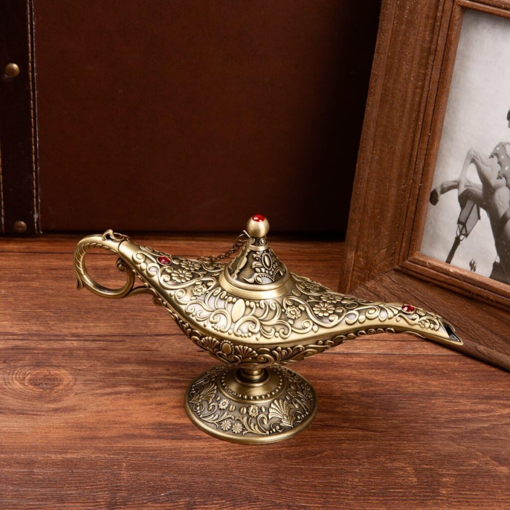 Vintage Genie Lamp Bronze Decorative Design 3