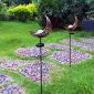 Waterproof Solar Powered Antique Brass Garden Lights datime